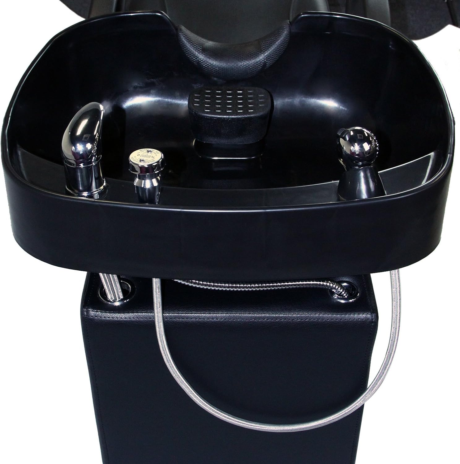 Ainfox Shampoo Barber Backwash Chair, ABS Plastic Shampoo Bowl Sink Chair for Spa Beauty Salon (Black): Home Improvement