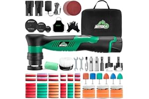 BATOCA S5 Cordless Mini Car Polisher Buffer Dual Action Rotary Polishing Machine 1/2/3 Inch Polishing Pads for Car Detailing,