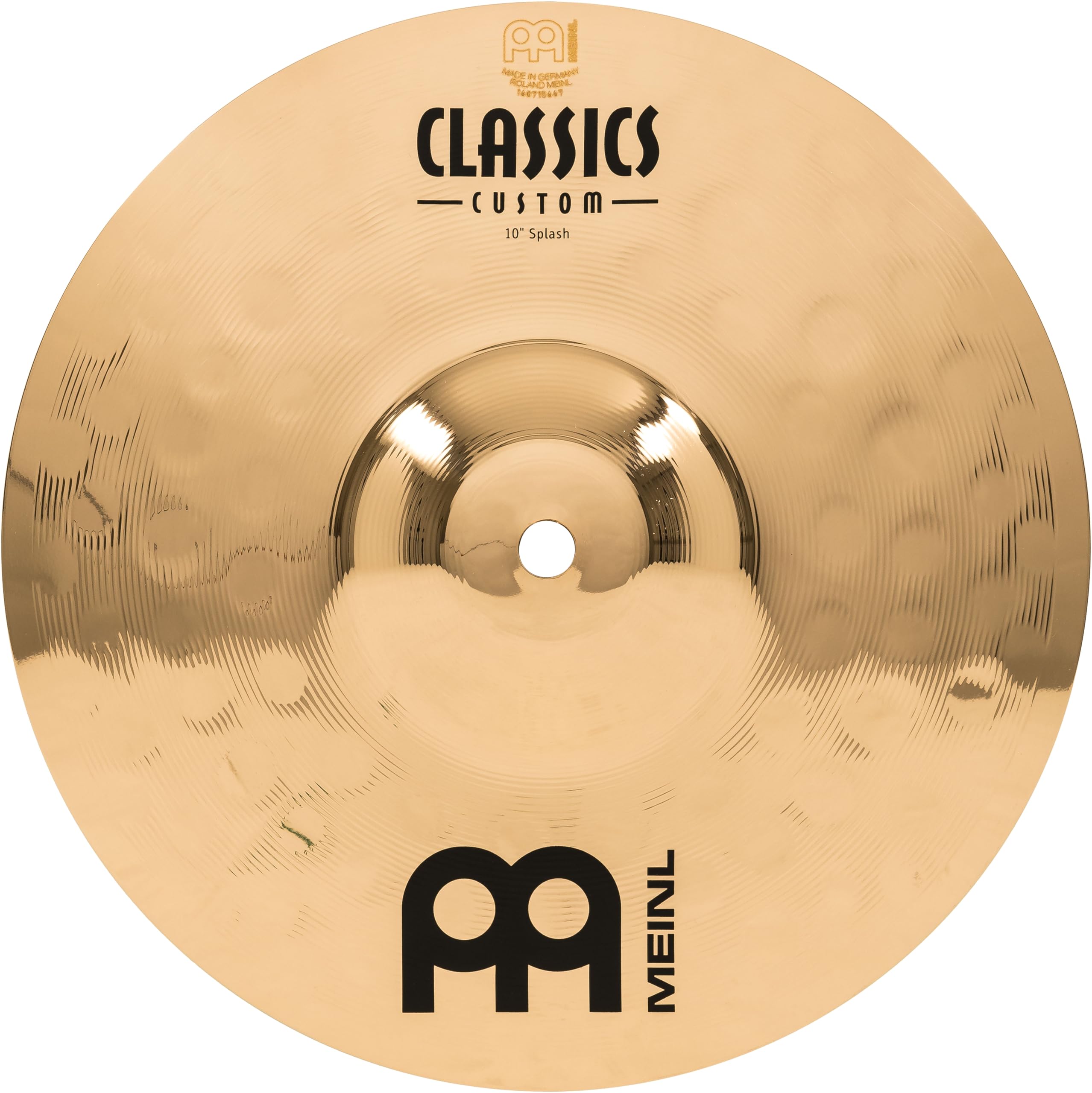 Meinl Cymbals Classics Custom Brilliant Splash Cymbal 10 inch (Video) for Drum Set (25,40cm) B12 Bronze, Brilliant Finish, Made in Germany (CC10S-B)
