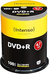 Intenso 4111156 DVD+R 16x 100 Pack Cakebox Recordable Discs