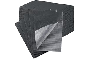 JMU Black Dental Bibs, 3-Ply Disposable Dental Bibs Waterproof Tattoo Bibs for Dental Clinic, Tattoo Shop, Nail Salon, 13"x18", 50 Pack