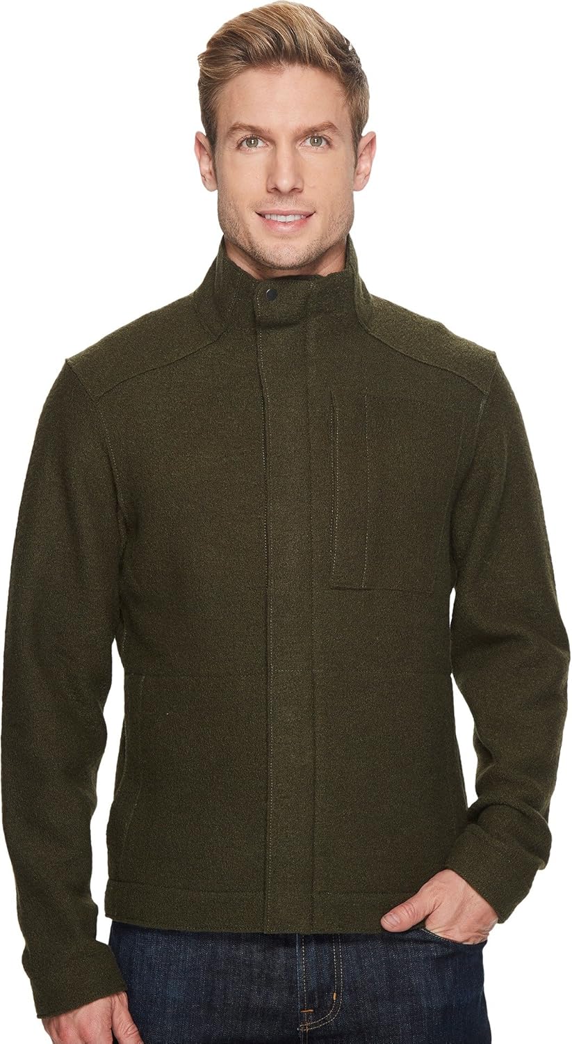 NAU Men's Boiled Wool Jacket Peat Small at Amazon Men’s Clothing store