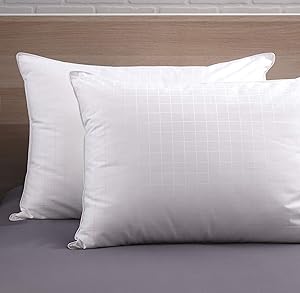 Allied Essentials Comfort Gel Fiber Filled Extra Firm Perfect Blend Bed Pillow, White, Set of 2, Jumbo