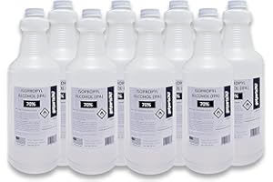 GOTPARTS747 Isopropyl Alcohol 70% - 8 x 1000 ml (More Than 2 Gallons) USP Grade IPA 70 Percent - Made in The USA