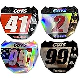 Custom ODI DH Size EBike Number Plate Sticker Decal Racing Guts Design – Personalized with Name & Number – Multicolor Eye-Cat