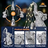 GIGALUMI Elephant Garden Figurine Solar LED Watering Decoration 27cm view 2