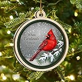 Cardinal Christmas Ornament | Wooden Winter Birds Decor for Parents and Family Holiday Tree Display – A Meaningful Keepsake (2 Layer)
