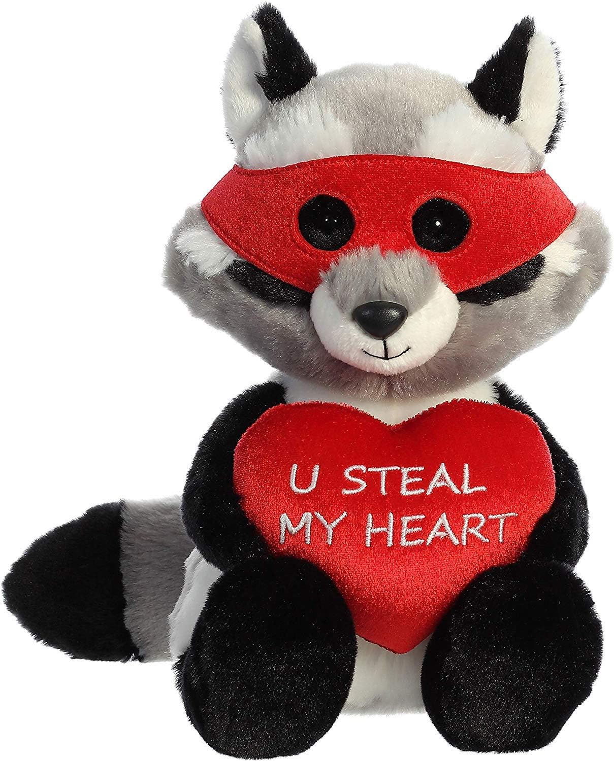 valentines day raccoon stuffed animal
