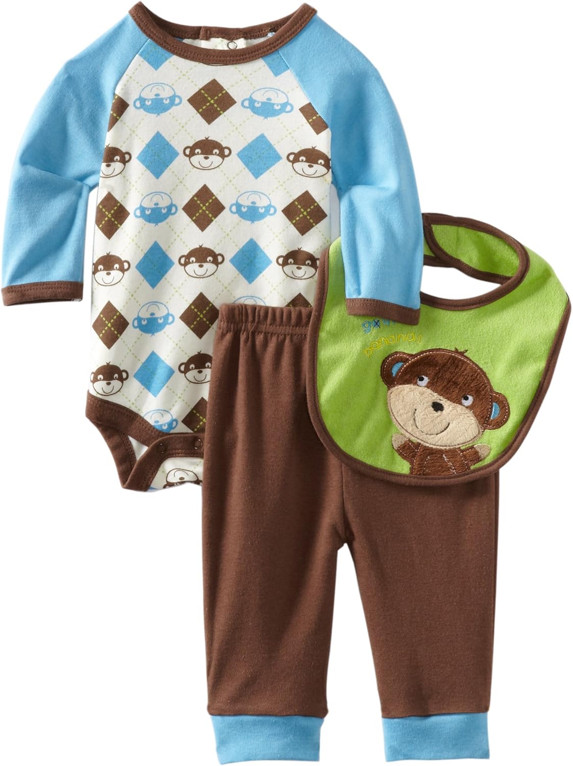 Bon Bebe Babyboys Newborn Bananas 3 Piece