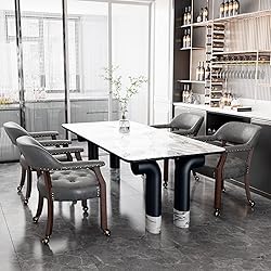 JESONVID Dining Chair with Casters Set of 4, Accent