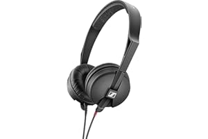 Sennheiser HD 25 Light Lightweight On-Ear DJ & Monitoring Headphones Robust Single Headband Design 1.5 m Removable Cable on Both Sides & 1/4 Inch Jack Adapter Included Black (508664)