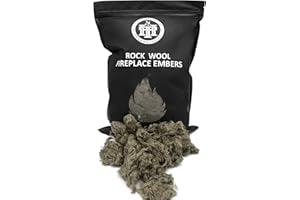 TUMLINK High Temperature Tech Rock Wool Embers for Gas Fireplaces/Gas Logs- 6oz Bag