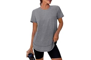 XIEERDUO Womens Workout Tops Short Sleeve Shirts with Sun Protection UPF 50+ Quick Dry Outfits for Hiking Running S-3XL