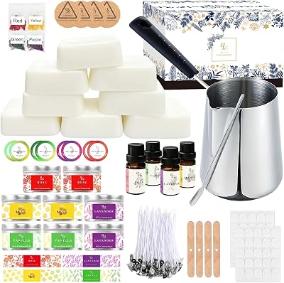 ETUOLIFE Candle Making Kit for Adults Beginners Soy Wax Wicks Tins Dye