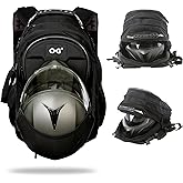 OG Original CityRunner Motorcycle Backpack, Waterproof, Expandable, 30-35L, Motorbike Helmet Bag, Helmet Strap, Large Capacity, Laptop Rucksack, Reflective, USB