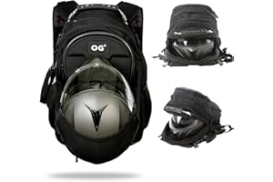 OG Original CityRunner Motorcycle Backpack, Waterproof, Expandable, 30-35L, Motorbike Helmet Bag, Helmet Strap, Large Capacity, Laptop Rucksack, Reflective, USB