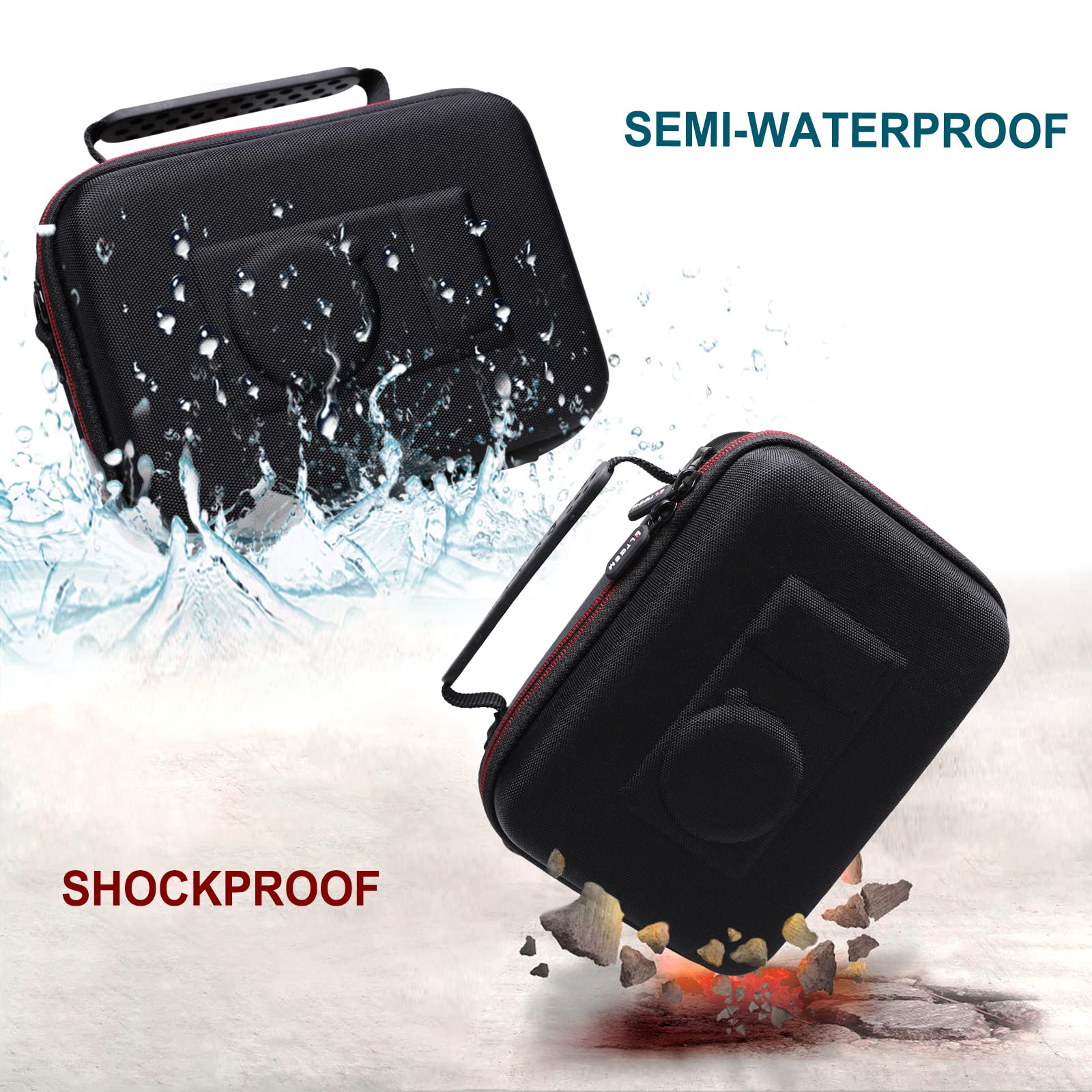 Camera Case Compatible with Sony Alpha ZV-E10 / ZV-1F / ZV-1 / ZV-1 II Vlog Camera with Shoulder Strap by LTGEM, Fits Vlogger Accessory Kit Tripod and Microphone, Black