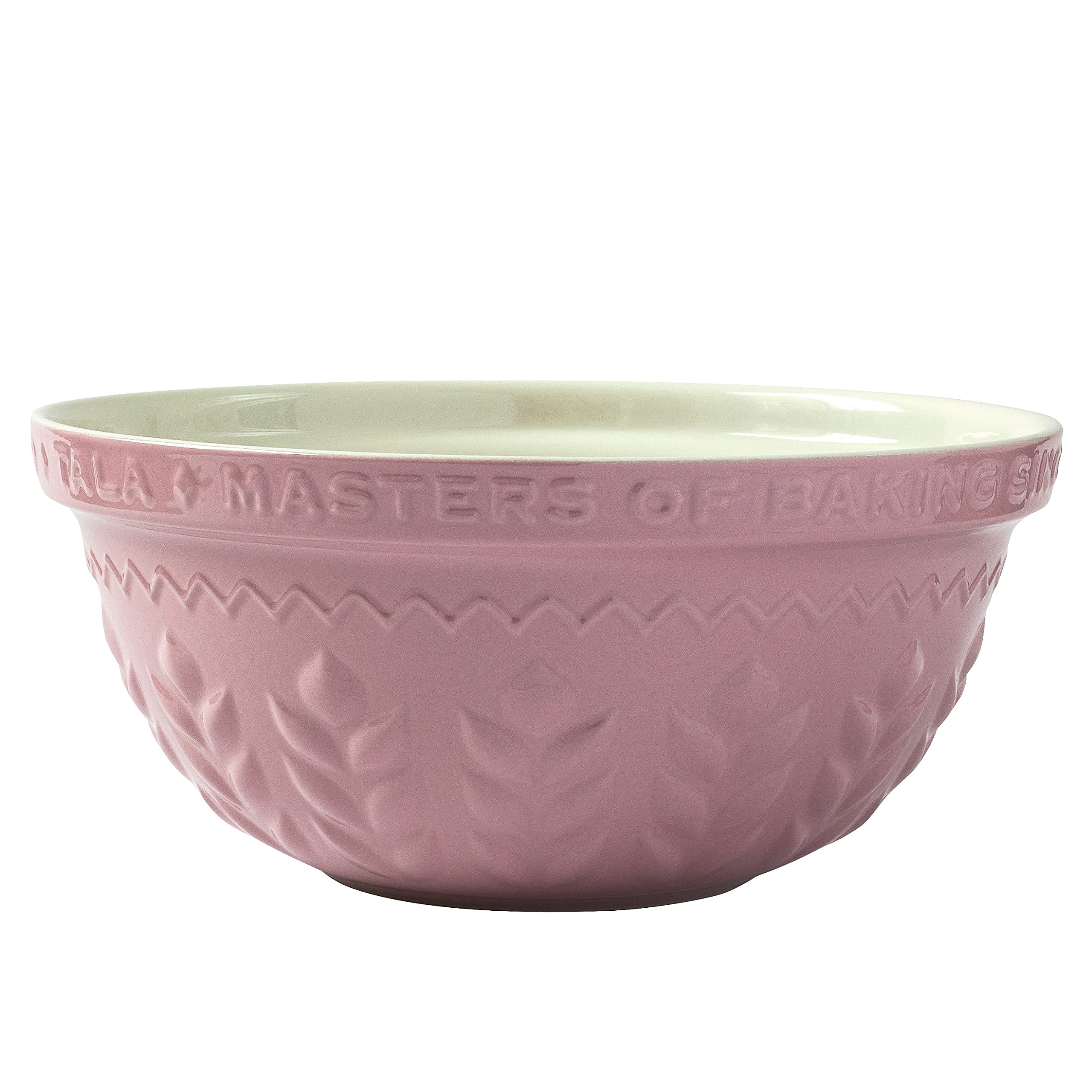Tala 10B31388 Dusty Pink Stoneware Mixing Bowl, Embossed Corn Design, Durable, Chip-Resistant, Baking, 30cm