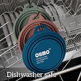 OHMO Collapsible Dog Bowl Large 800ml with Carabiner Peacock Blue view 8