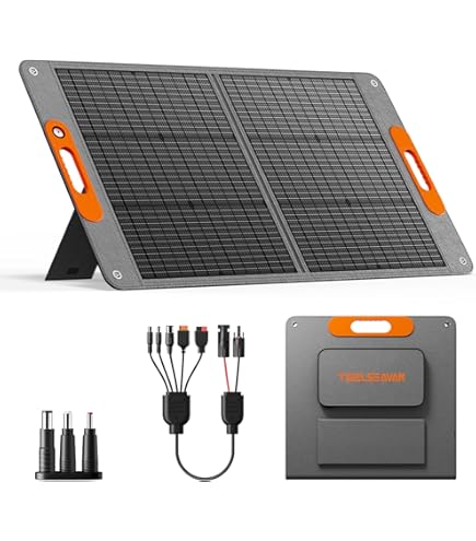 TWELSEAVAN 100W Solar Panel For Jackery/EF/Bluetti/Anker/Goal Zero Power Stat - View #6