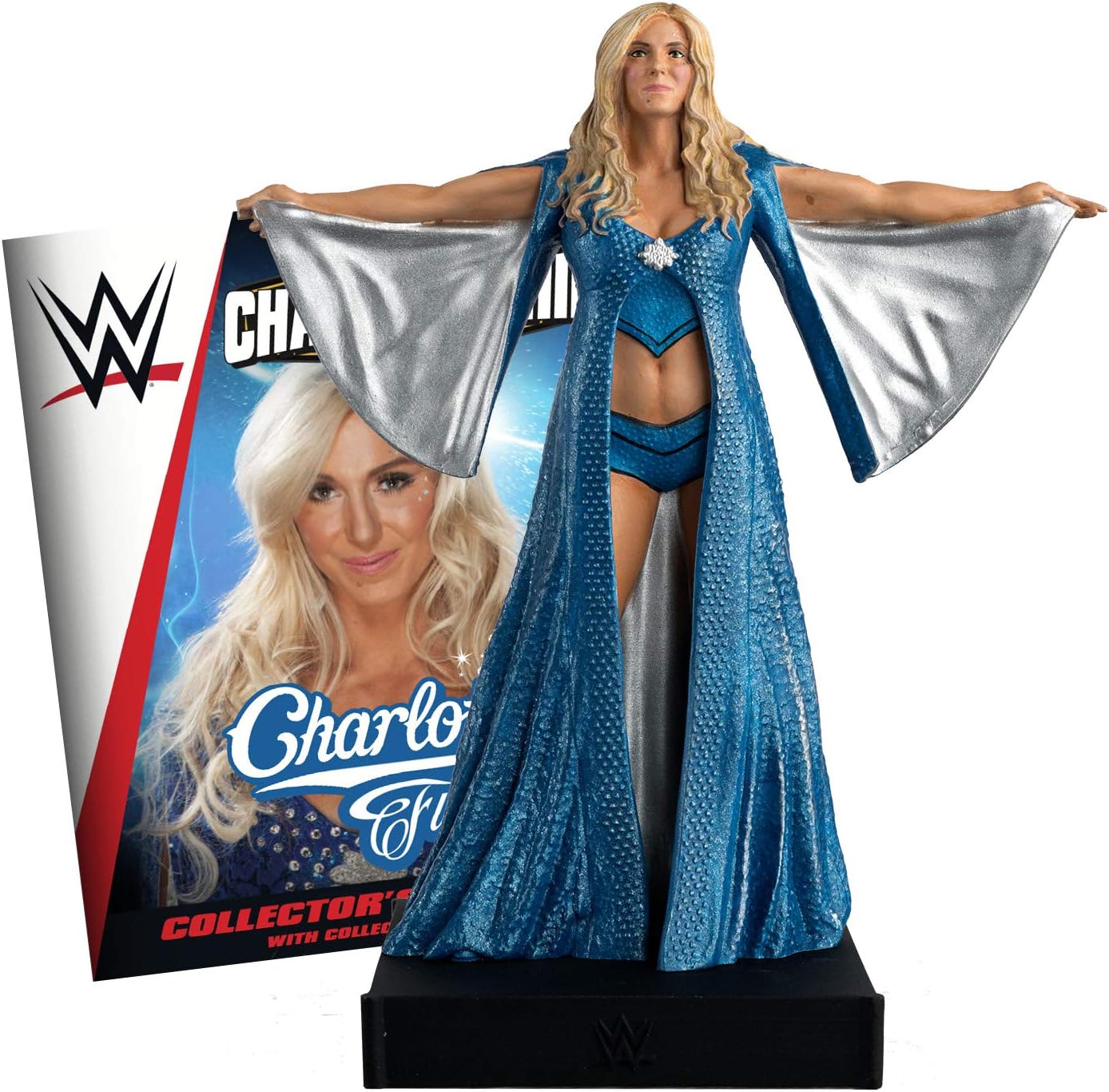 WWE Championship - WWE Charlotte Flair Magazine & Statue - WWE Championship Figurine Collection by Eaglemoss Collections