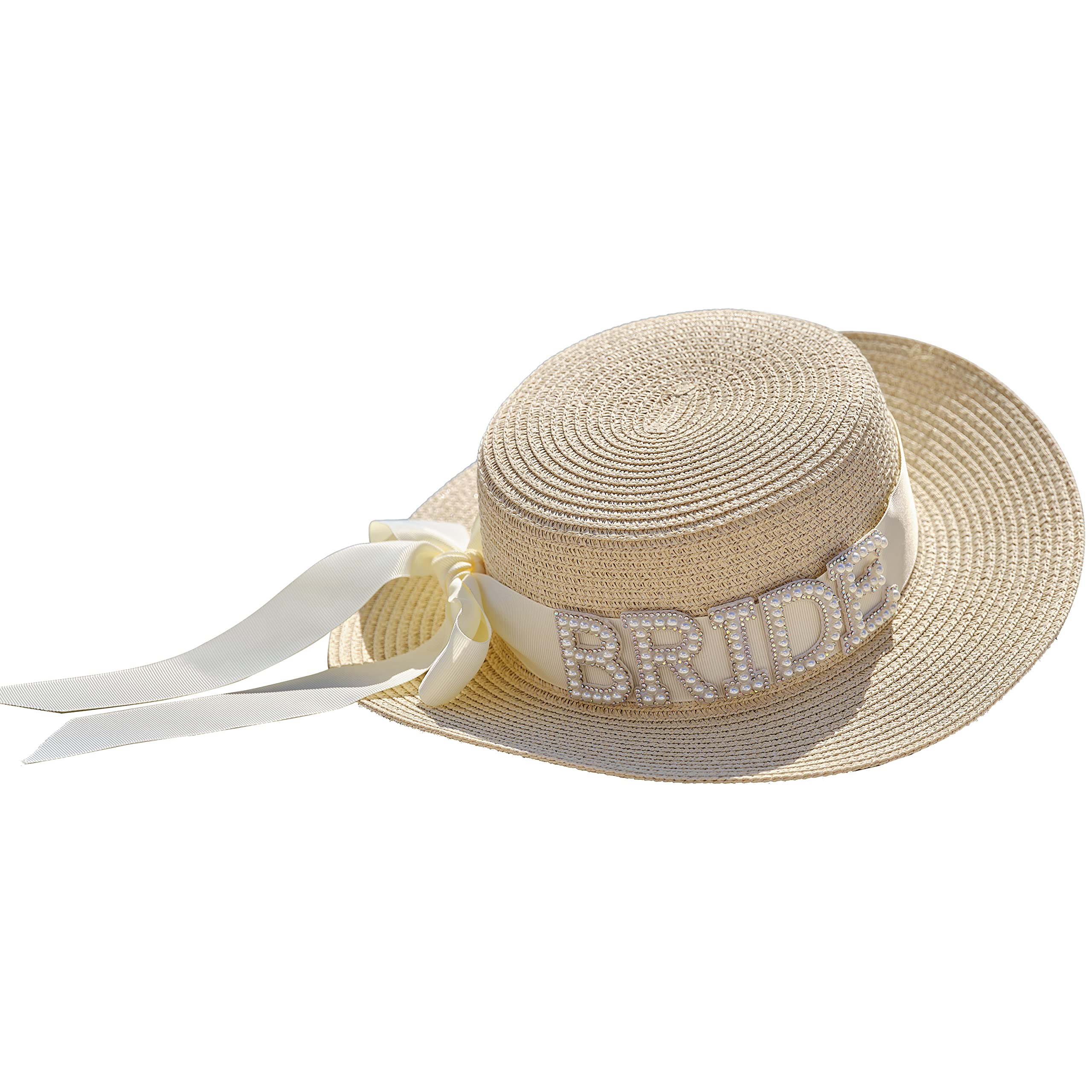 Ginger Ray Bride Straw Hat for Hen Parties and Honeymoons