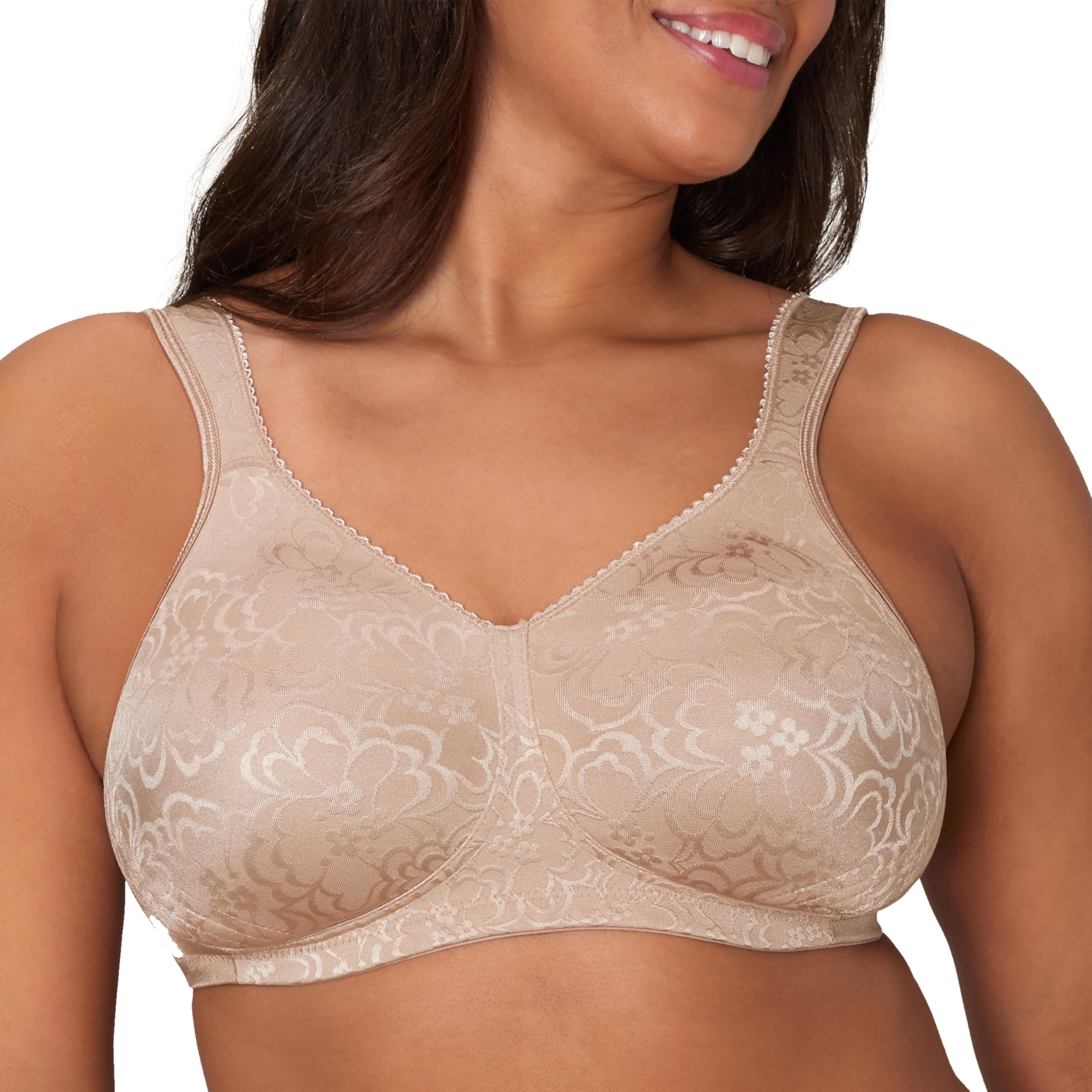 Photo 1 of PLAYTEX Womens 18-hour Ultimate Lift Wireless Full-coverage Bra, Single Or 2-pack Full Coverage Bra, Toffee, 42C US