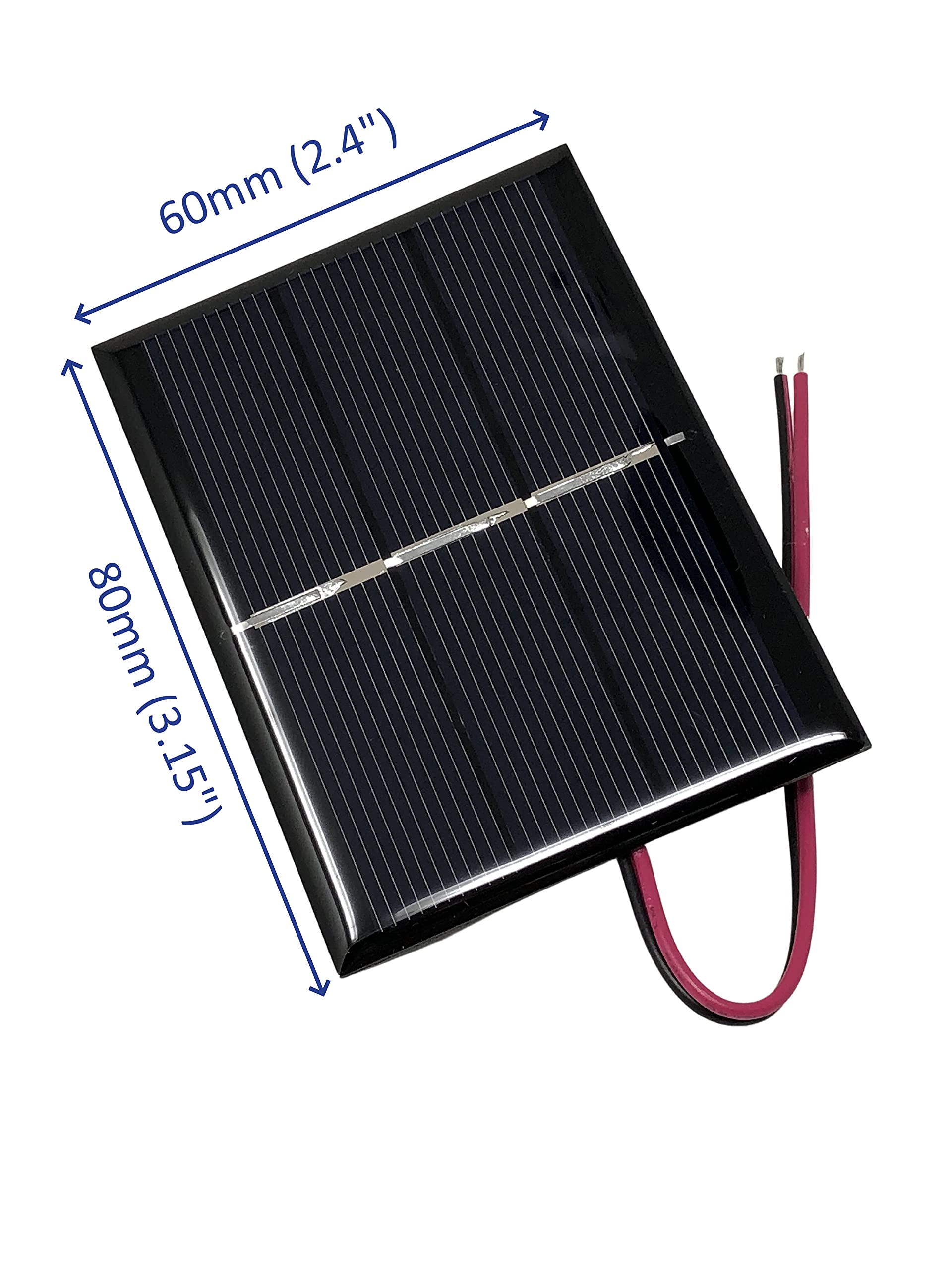 AMX3d Micro Mini Solar Cells – 1.5V 400mA 600mW Compact 80 X 60mm Solar ...