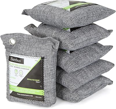 MIVIDE 6Pcs 200g Activated Bamboo Charcoal Air Purifying Bags
