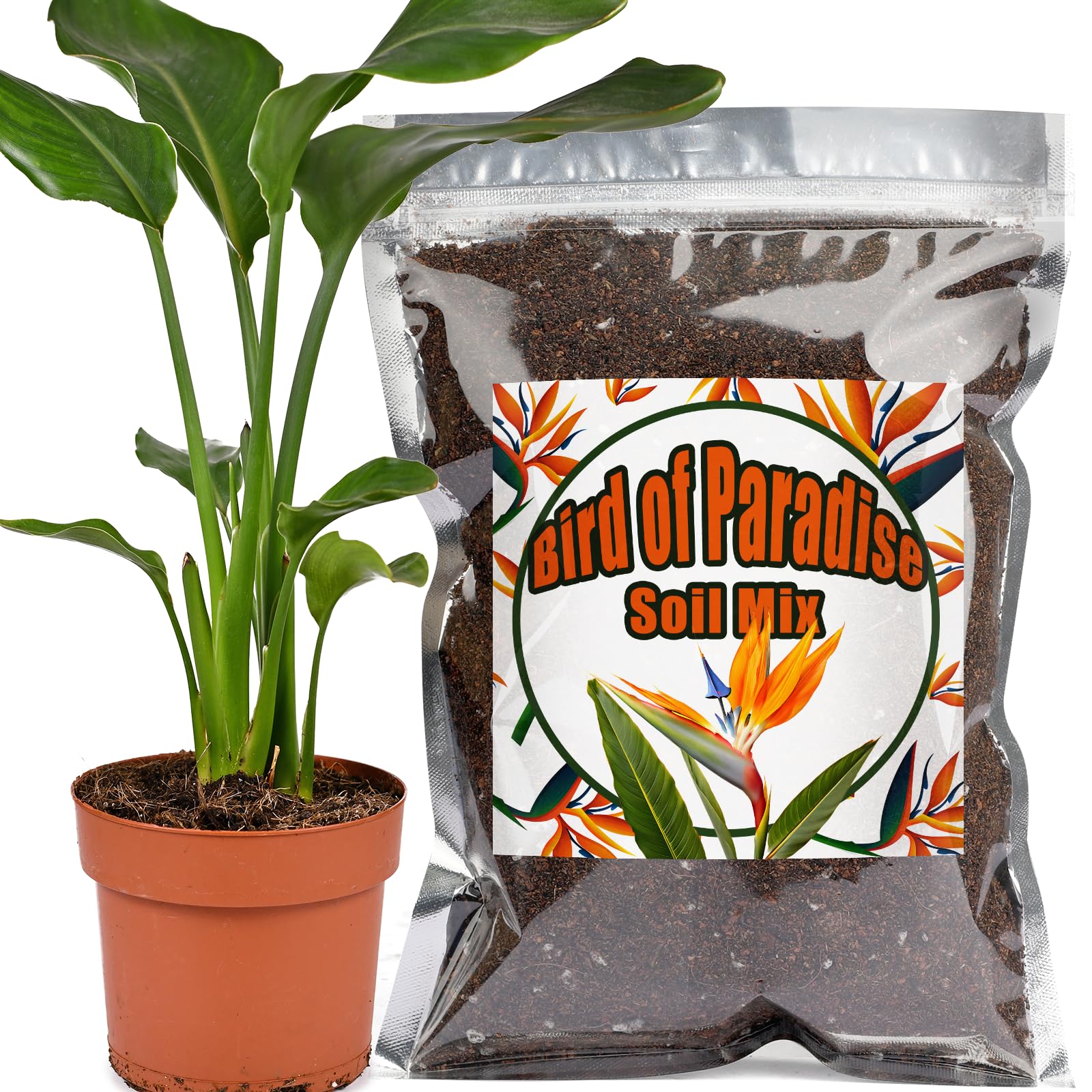 Organic Bird of Paradise Potting Soil Mix 10L, Ideal for Indoor/Outdoor Potted Plants, Promotes Optimal Growth for Bird of Paradise