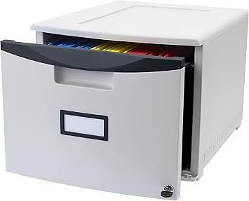 Amazon Com Storex Single Drawer Mini File Cabinet With Lock