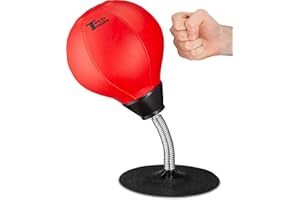Tech Tools Desktop Punching Bag - Suctions to Your Desk, Heavy Duty Stress Relief Boxing Bag, Funny Office White Elephant Gif