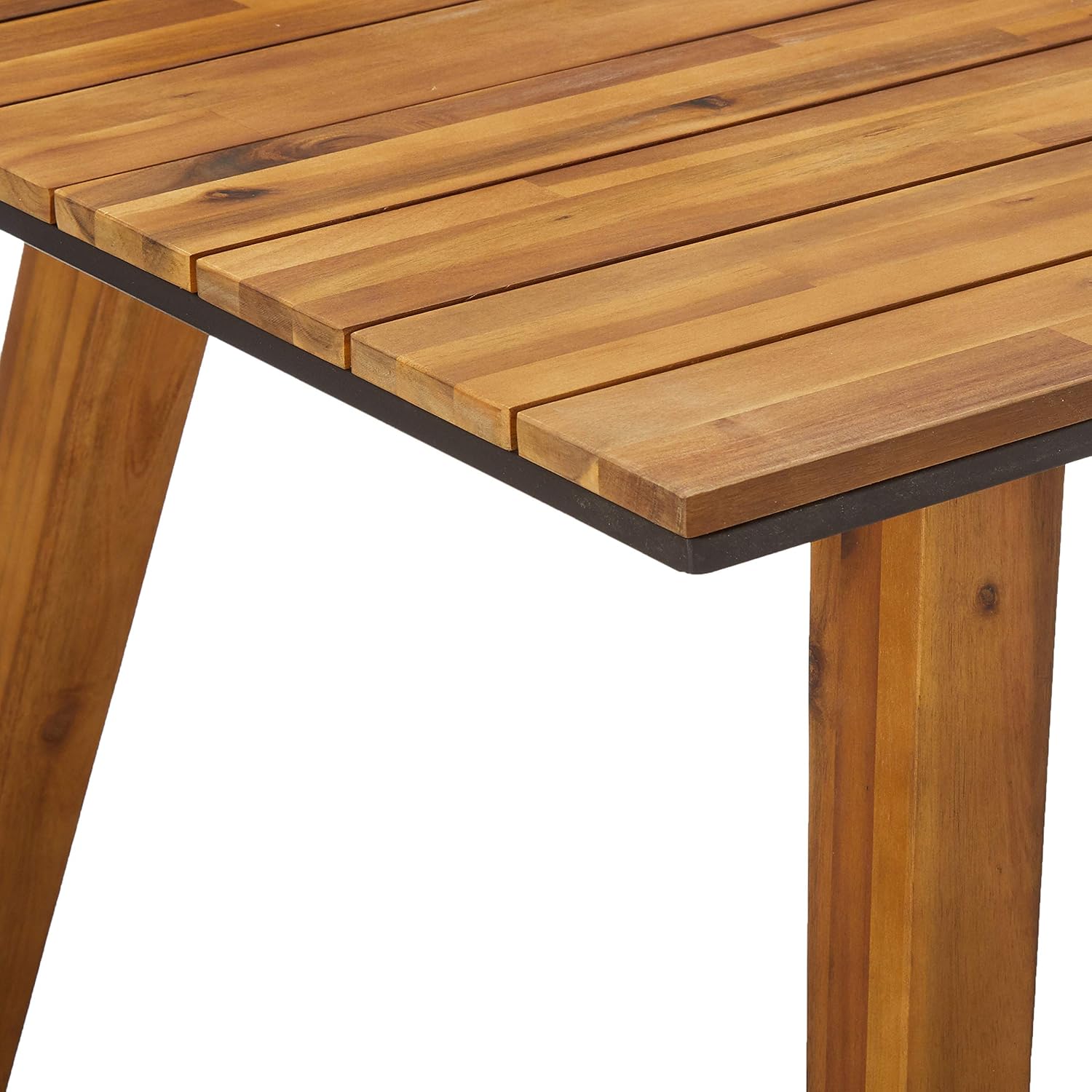 Christopher Knight Home Paul Outdoor 71" Acacia Wood Dining Table, Teak Finish, Rustic Metal : Garden & Outdoor