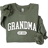 Hee-Roes Personalized Grandma Sweatshirt for Women Custom Sweater Grandma Shirt Mimi Sweatshirt Grammy Pullover Gifts Gigi Hoodie