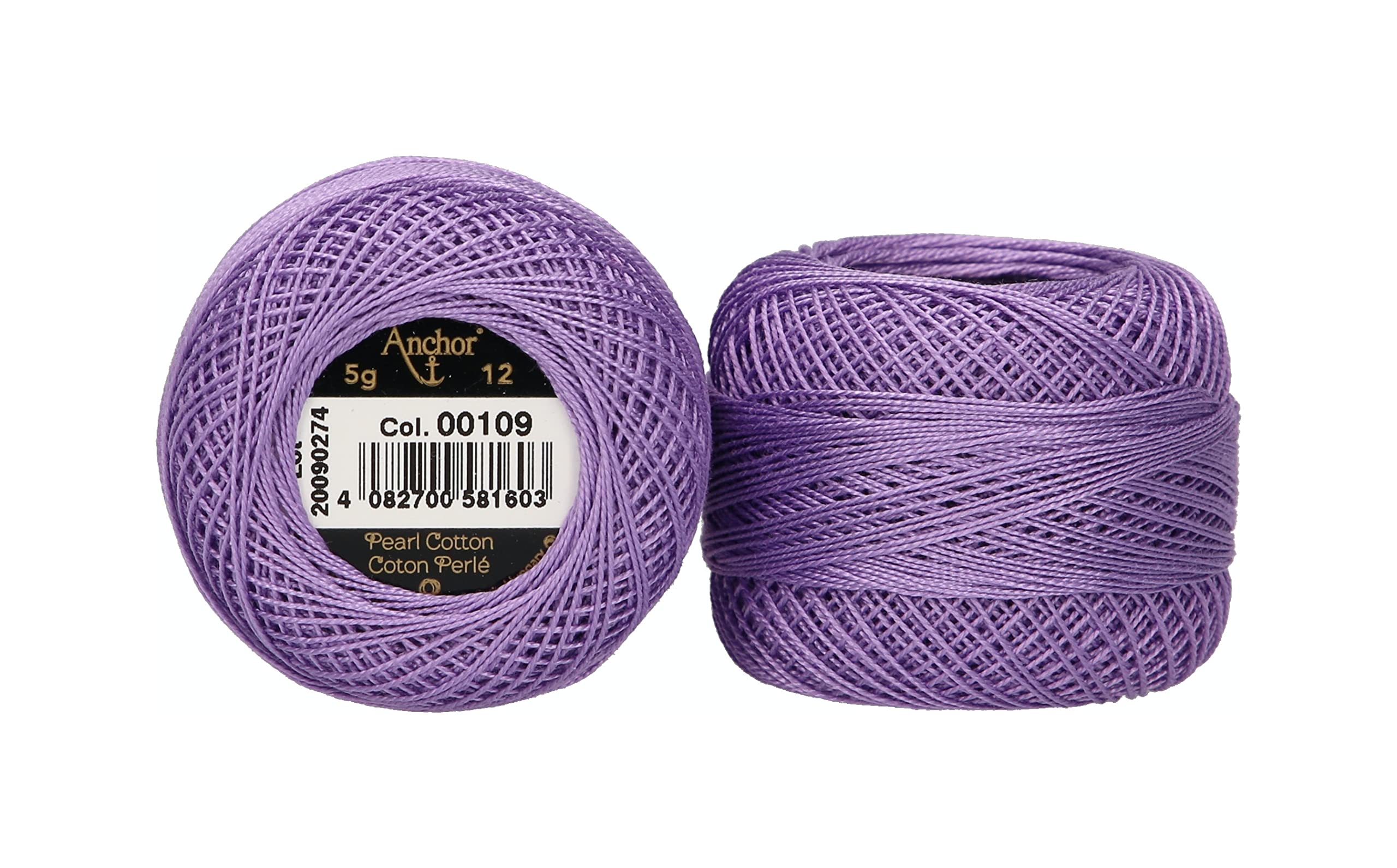 ANCHOR Pearl Yarn, Thickness: 12, Packaging: 5G, Running Length: 56M 109 Embroidery Threads