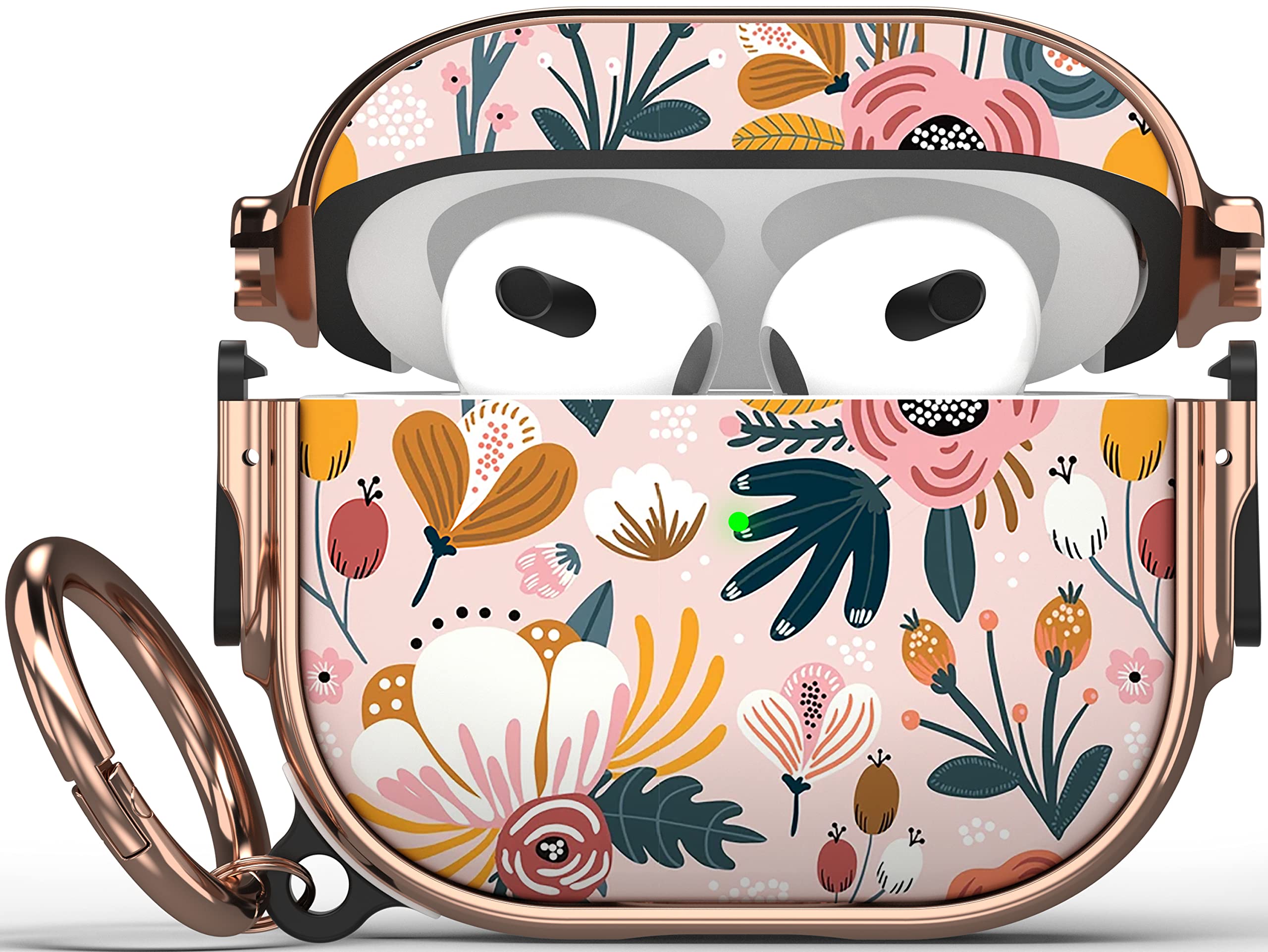 Photo 1 of *UNTESTED*
Maxjoy for AirPods 3 Case with Lock, Flower AirPod 3 Case Lock Protective Cute AirPod 3rd Generation Cover for Women Girly with Keychain for AirPods 3rd Generation 2021 Cover, Floral