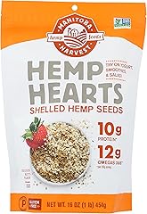 Manitoba Harvest Hemp Hearts Raw Shelled Hemp Seeds, 1lb; with 10g Protein & 12g Omegas per Serving, Non-GMO, Gluten Free - P