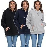 BILLIONHATS 3 Pack Womens Hoodie Oversized Sweatshirts, Cotton Blend, Bulk Womens Hoodies Bulk Sweatshirt Pack