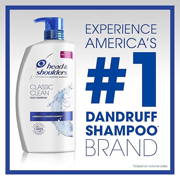 HEAD AND SHOULDERS CLASSIC CLEAN DAILY-USE ANTI-DANDRUFF PARABEN FREE SHAMPOO, 32.1 FL OZ
