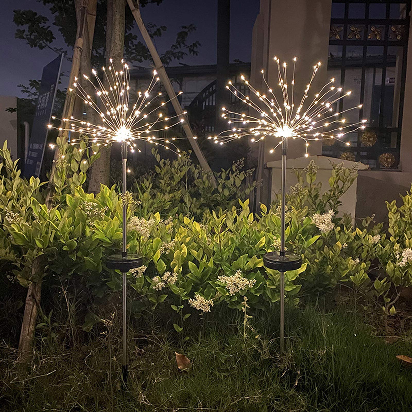 æ— 2 Pack Firework Garden Lights, Solar Firework Ground Light Outdoor Garden Decorative Lights Solar Landscape Lights for Garden Yard Walkway