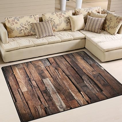 Amazon Com Lorvies Design Of Dark Wood Background Area Rug