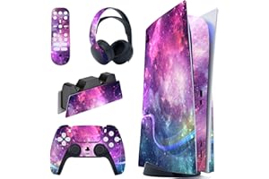 PlayVital for ps5 Skin - Disc Edition Full Set Vinyl Decal Sticker, Cover Skin Accessories for ps5 Controller & Charging Stat