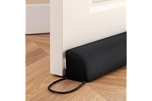 Sunolga Waterproof Door Draft Stopper Blocks Hot and Cold Air with Removable Washable Cover for Bottom of Door, All-Season Seal for Wind, Door Sweep for Gaps Up to 3", Home Essentials, 36", Black