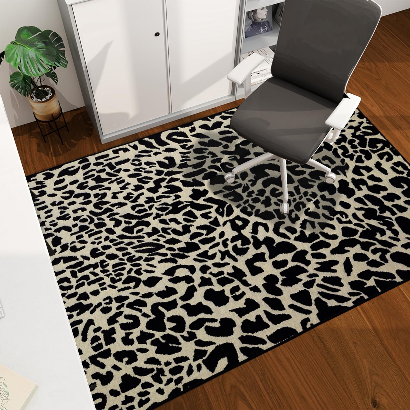 Photo 1 of Office Chair Mat for Hardwood Floor, 60"x45" Easy Glide Computer Desk Mat Protector for Rolling Chair Under Desk Rug Nonslip Backing, Machine Wash, (Modern)