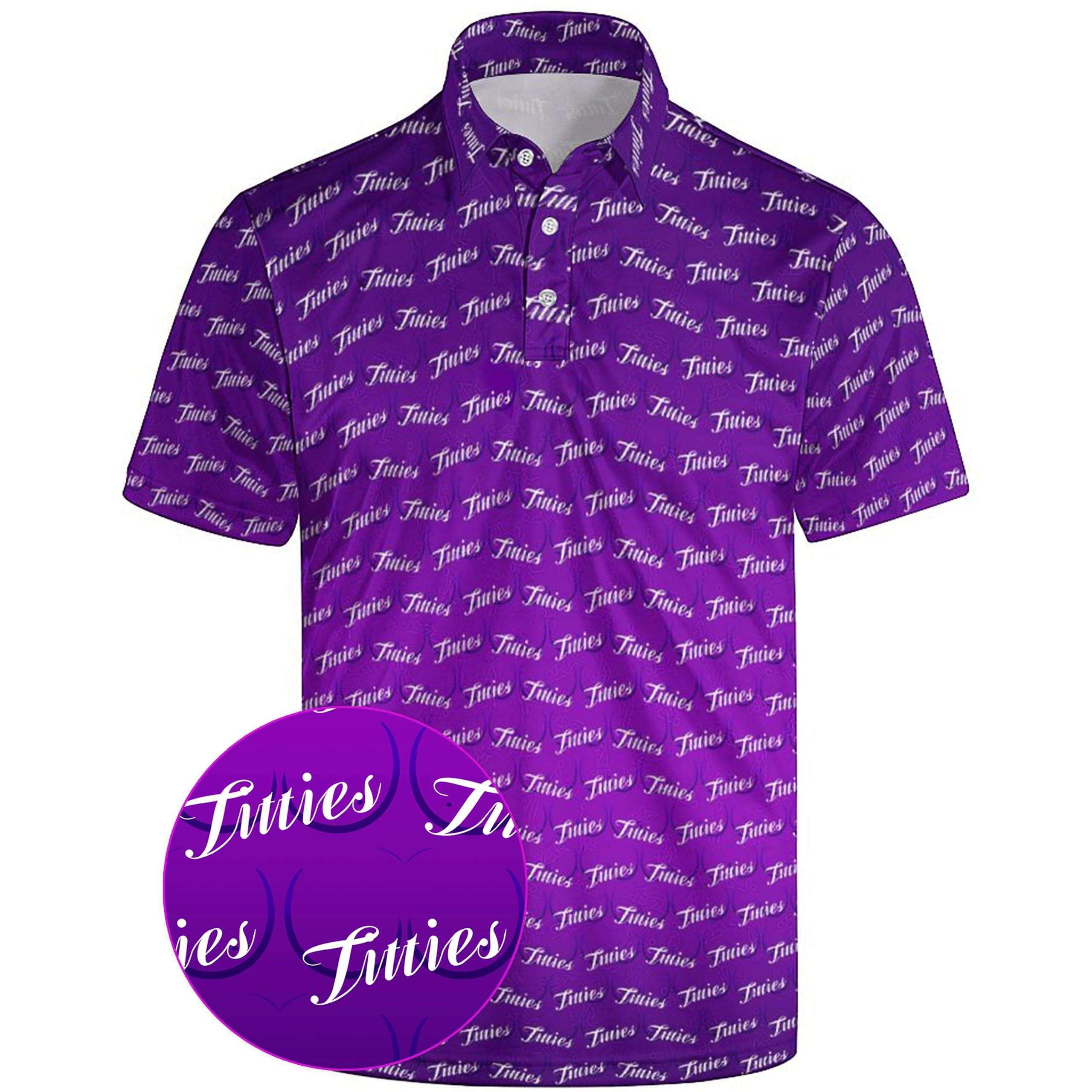 Xdceu Golf Polos for Men - Funny Golf Shirts Print