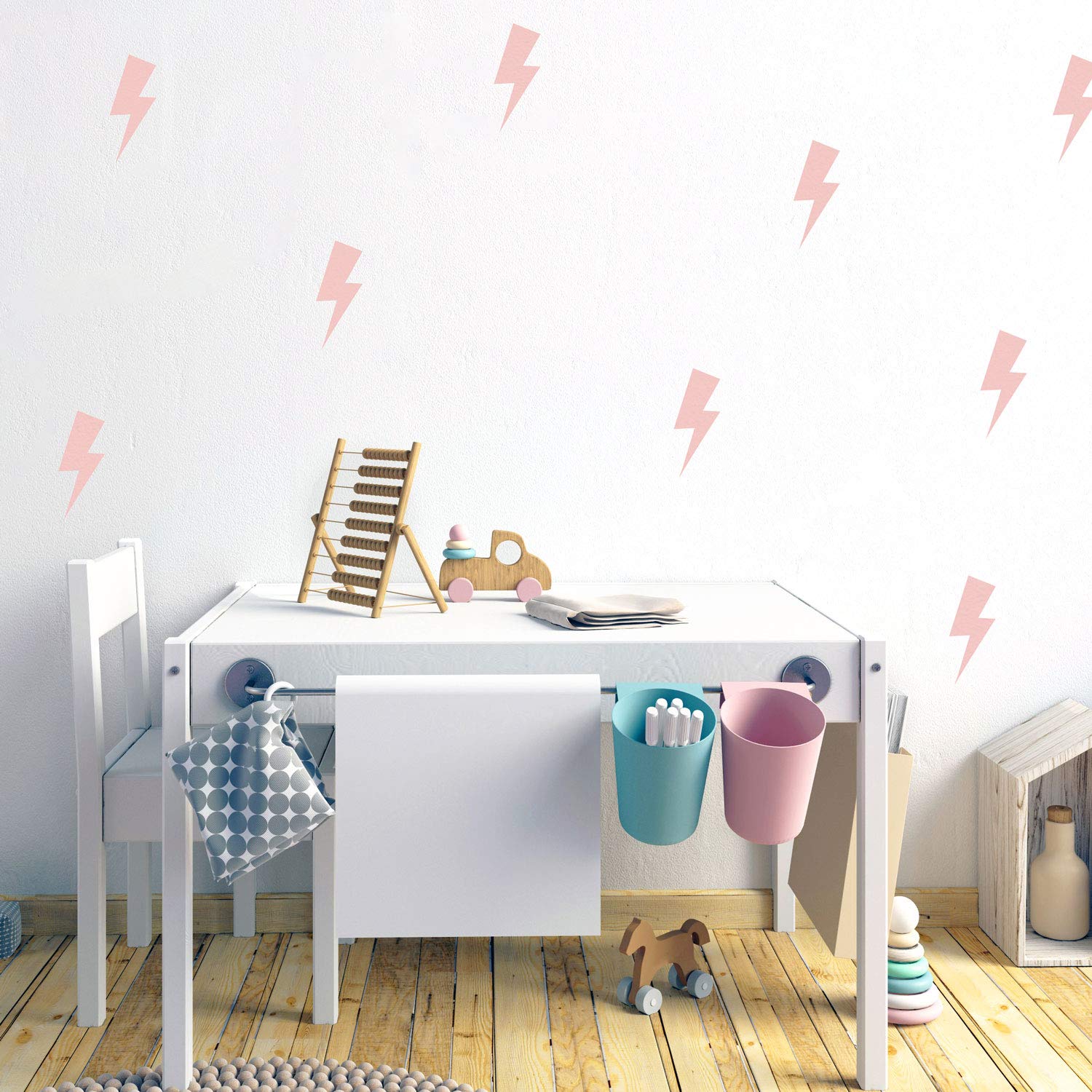Lightning bolt wall stickers | Lots of colours options available | Perfect for a baby's nursery or child's bedroom