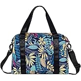 HUA ANGEL Travel Duffel Bag Sports Tote Gym Bag Shoulder Weekender Overnight Bag for Women Foldable Carry On Luggage Bag