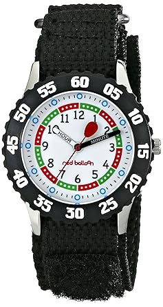 Red Balloon Boys Black Time Teacher Watch