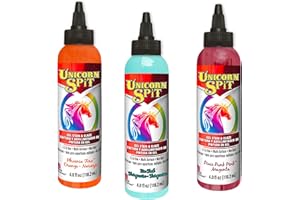 Unicorn Spit Gel Stain & Glaze in One - Calypso Collection includes: Phoenix Fire, Pixie Punk Pink, Zia Teal in 4 oz size