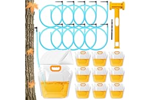 35 PCS Maple Syrup Tapping Kit with Tubing Collection Bags Filters Hammer Drill Bit Portable Harvest Supplies for Home Season